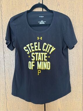 Under Armour Black Tee with “Steel City State of Mind”